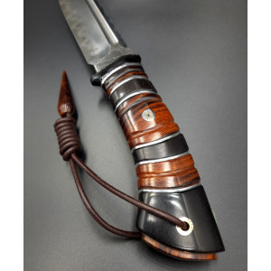 РІГ БУЙВОЛА ніж ручної роботи майстра Павла ГОНЧАРЕНКА, сталь - К110™ в обкладинках n690, 61 HRC. Photo 3